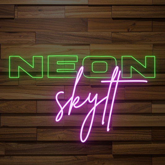 Yksilöllinen neon­kyltti – ilmainen suunnitteluehdotus