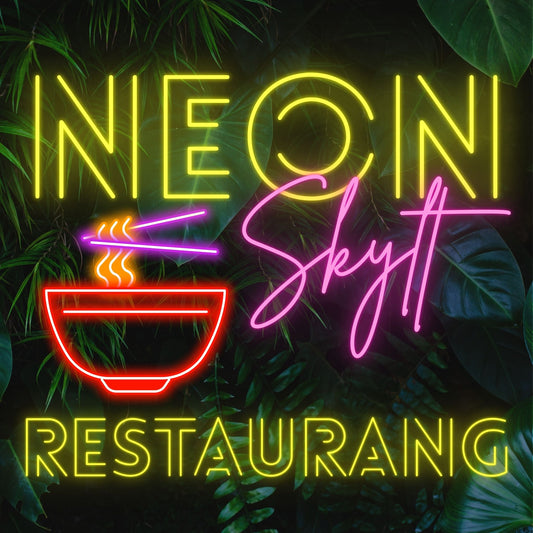 Ravintolan neon­kyltti – lähetä logosi, niin luomme ravintolallesi sopivan suunnitelman!