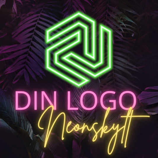 Logosi mukaan mukautettu neon­kyltti – säädä värit ja koko toiveidesi mukaan!