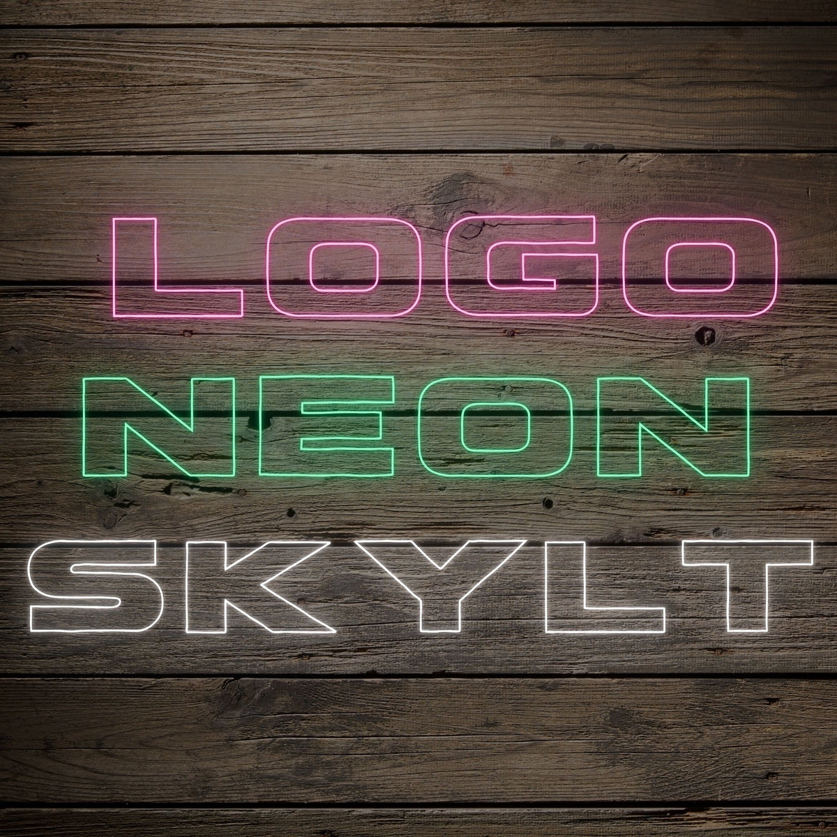 Logoneon­kyltti – suunnittelu logosi ja tekstisi mukaan 3 tunnin kuluessa!
